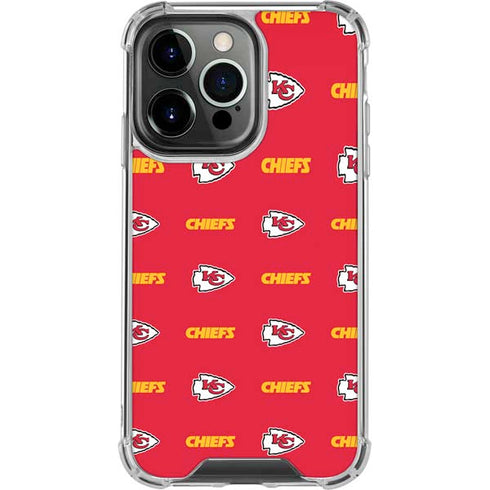 NFL Kansas City Chiefs Blitz Series iPhone 16 Pro Clear Case
